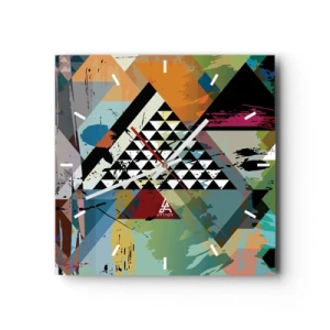 Orologio da parete - Orologio in Vetro - Come è semplice - 40x40 cm