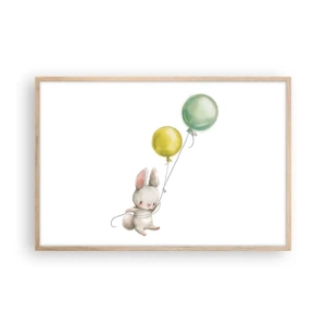 Poster in cornice rovere chiaro - Volo anch'io! - 91x61 cm