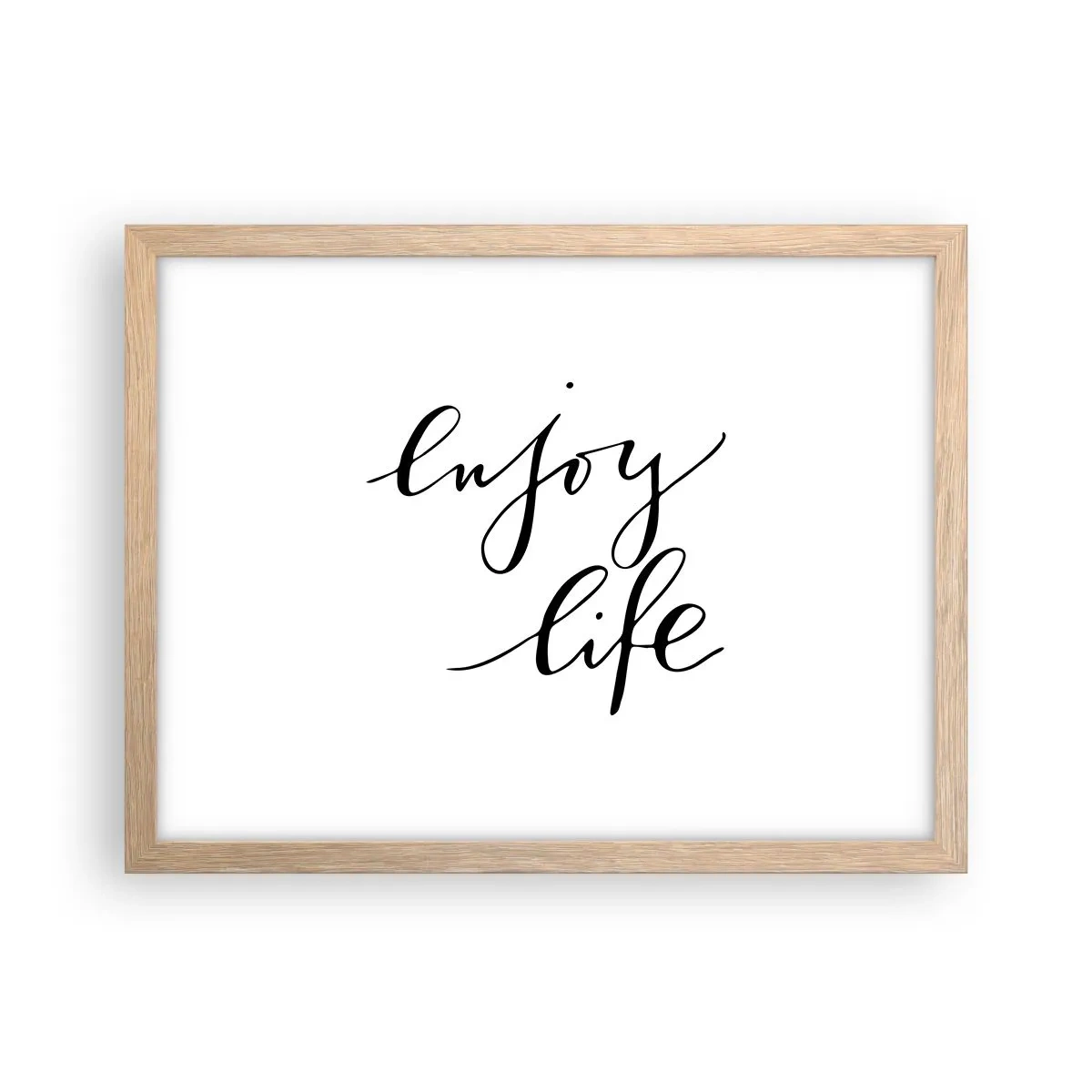 Poster in cornice rovere chiaro - Niente da aggiungere... - 40x30 cm