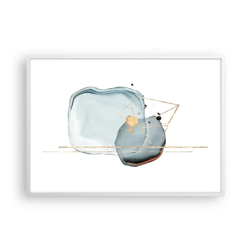 Poster in cornice bianca - Studio di goccia - 100x70 cm