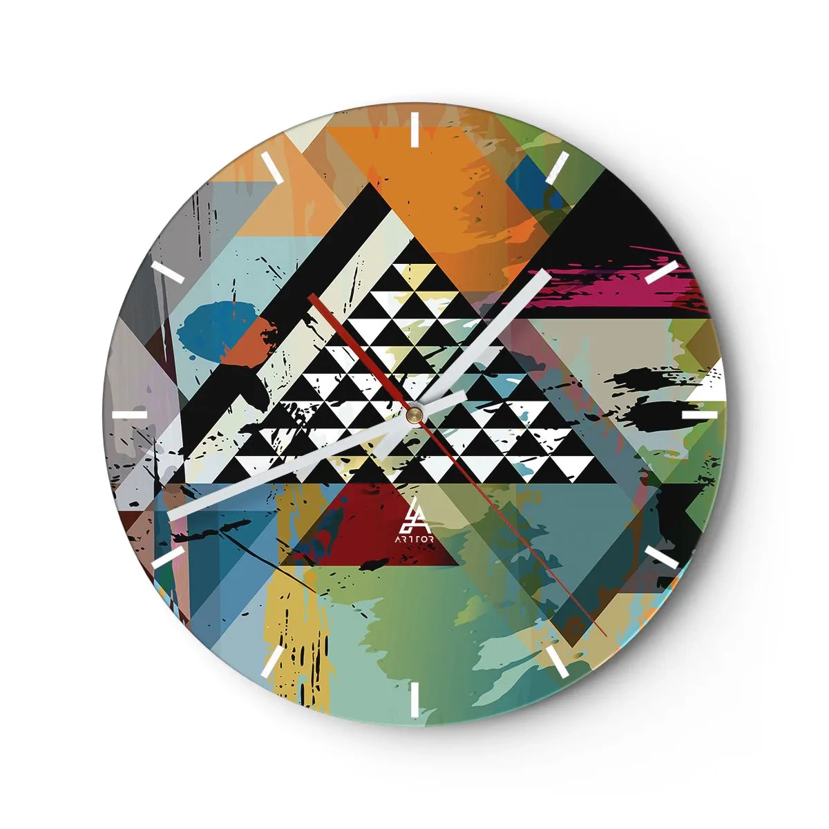 Orologio da parete - Orologio in Vetro - Come è semplice - 40x40 cm