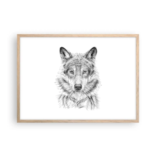 Poster in cornice rovere chiaro - Condottiero nato - 70x50 cm