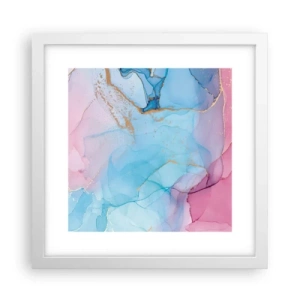 Poster in cornice bianca - Incontro e compenetrazione - 30x30 cm