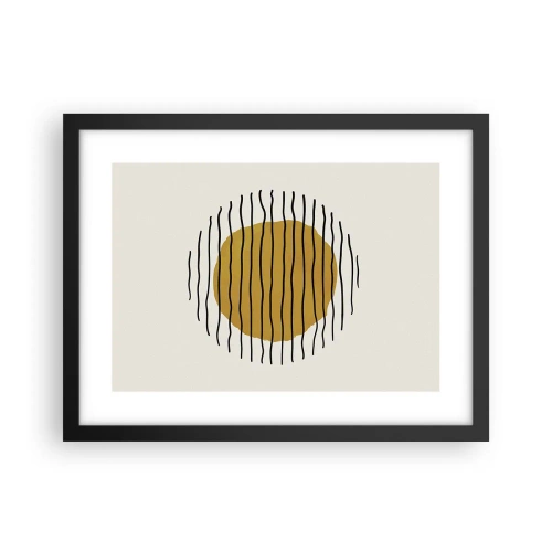 Poster in cornice nera - Astrazione fremente di calore - 40x30 cm