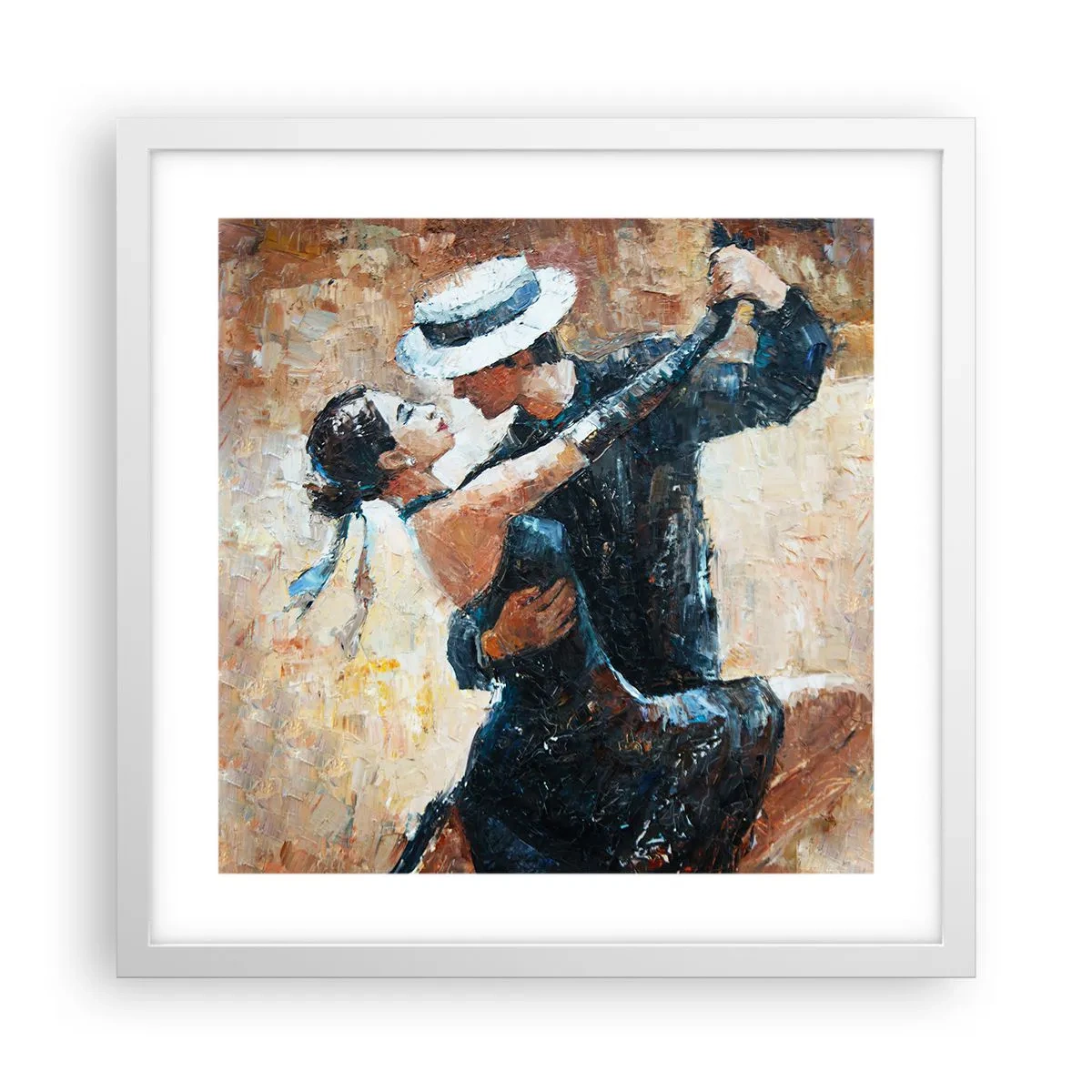 Poster in cornice bianca - Alla Rodolfo Valentino - 40x40 cm