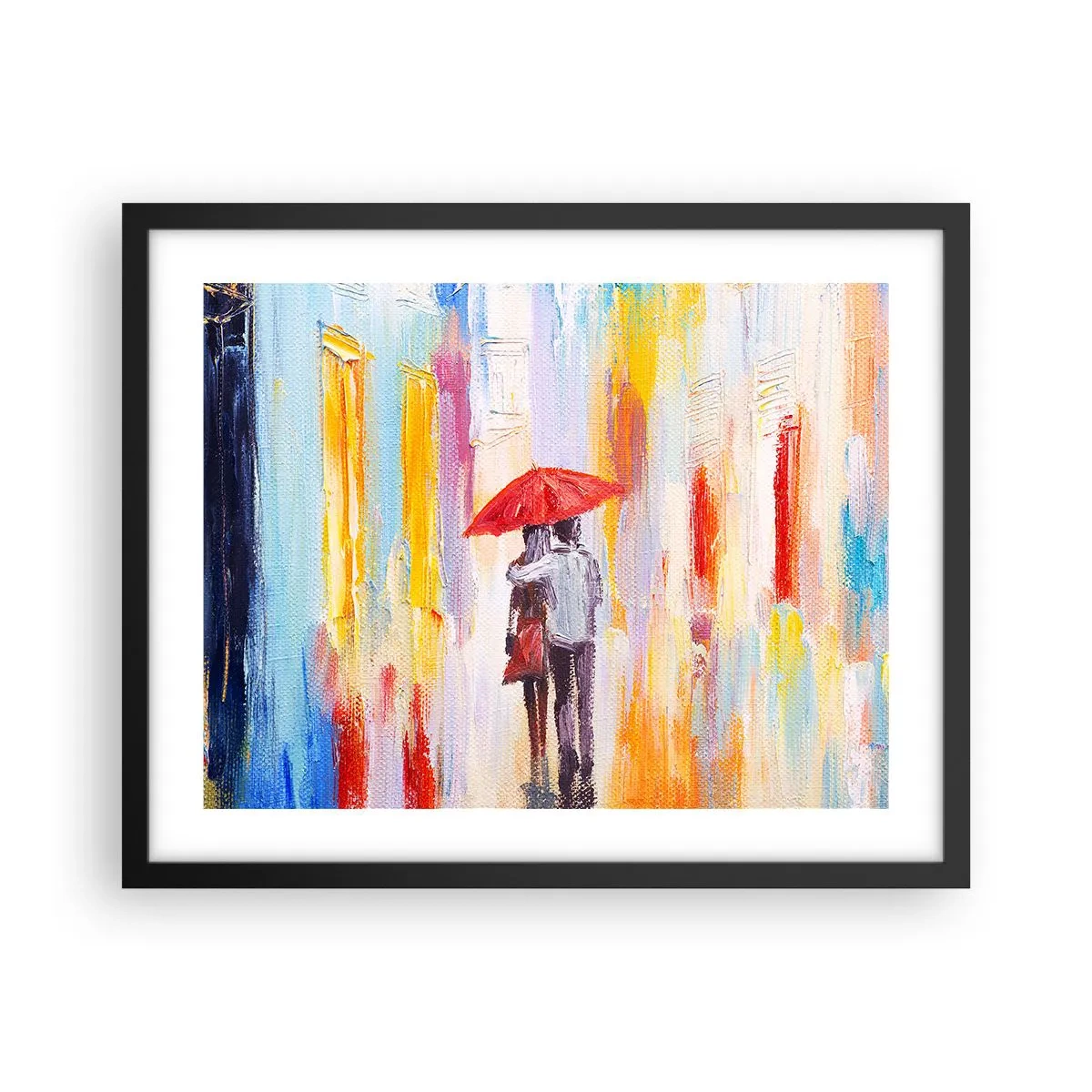 Poster in cornice nera - Che piova ancora - 50x40 cm