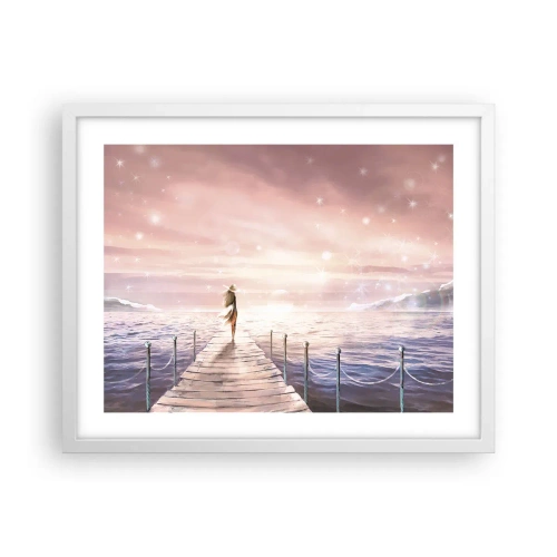 Poster in cornice bianca - Alla luce del sogno - 50x40 cm
