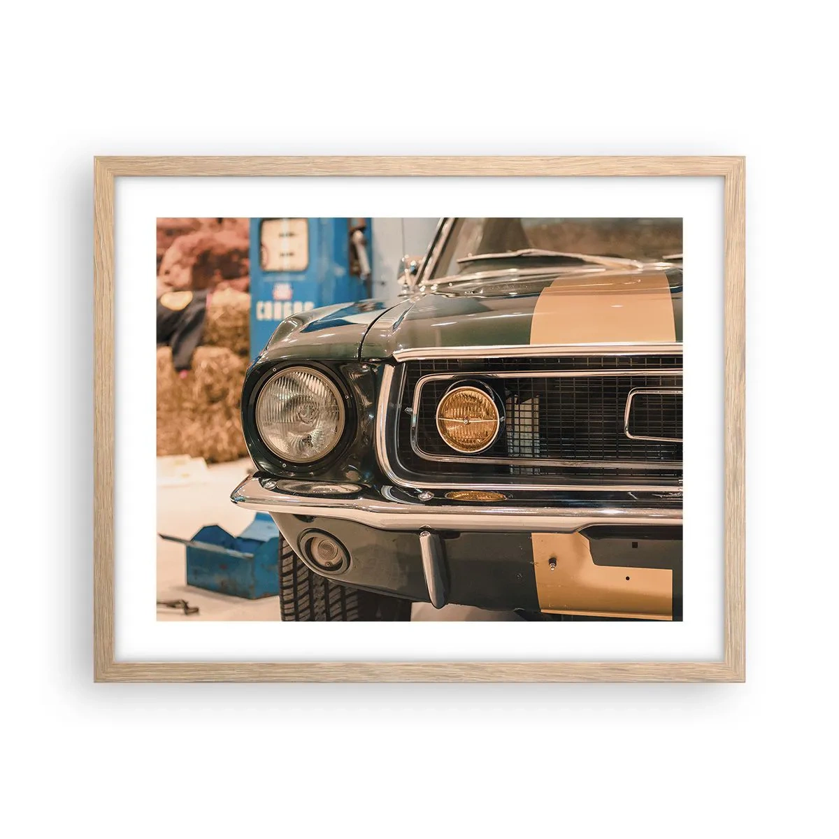 Poster in cornice rovere chiaro - Incontro con la leggenda - 50x40 cm