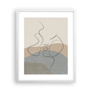 Poster in cornice bianca - Come un tocco di pennello - 40x50 cm