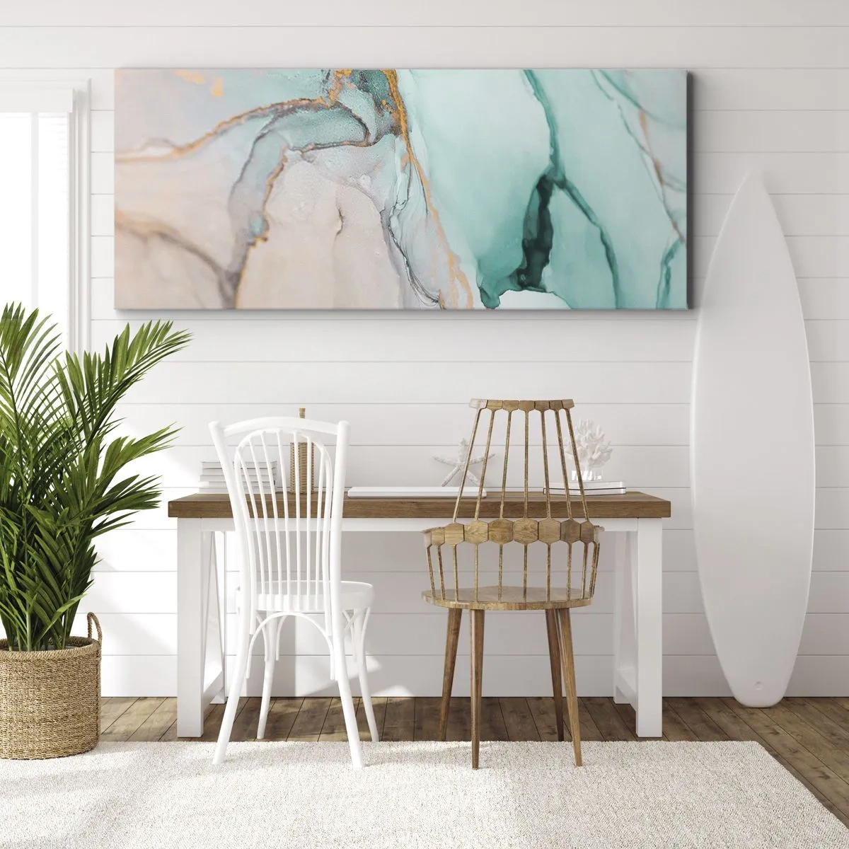 Quadro su tela - Stampe su Tela - Danza di forme e colori - 90x30 cm