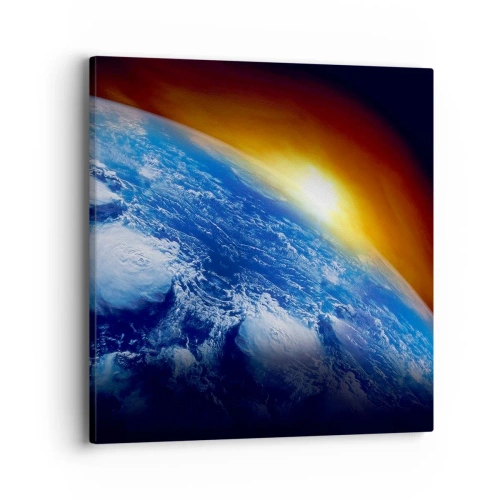 Quadro su tela - Stampe su Tela - L'alba sul pianeta azzurro - 40x40 cm