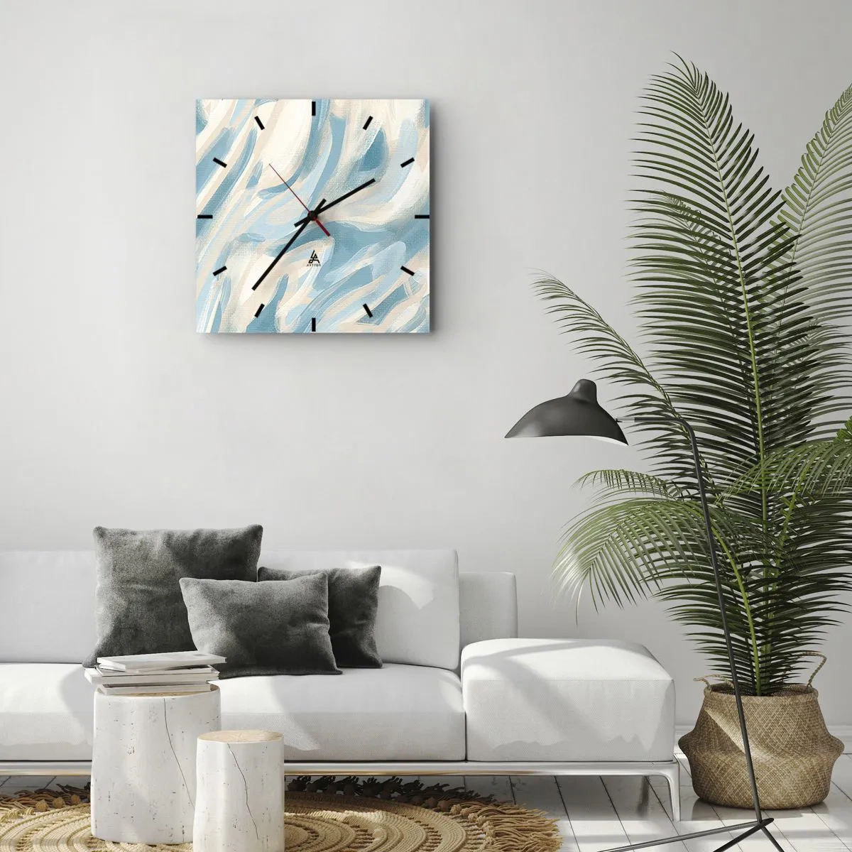 Orologio da parete - Orologio in Vetro - Brezze primaverili - 30x30 cm