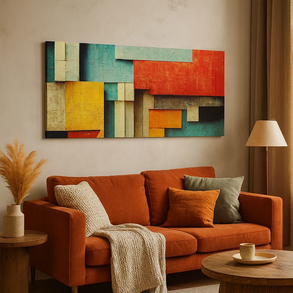 Quadro su tela - Stampe su Tela - Il festival degli angoli retti - 30x30 cm