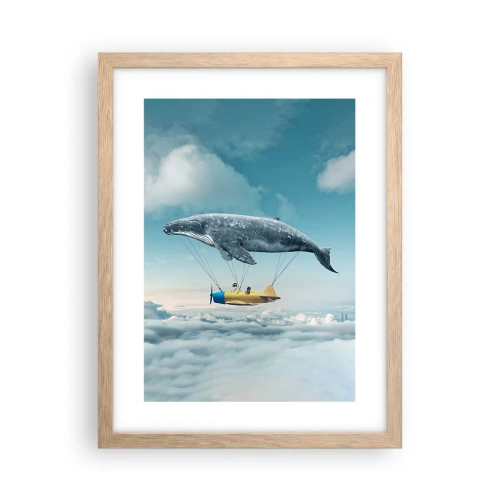 Poster in cornice rovere chiaro - Perché no? - 30x40 cm