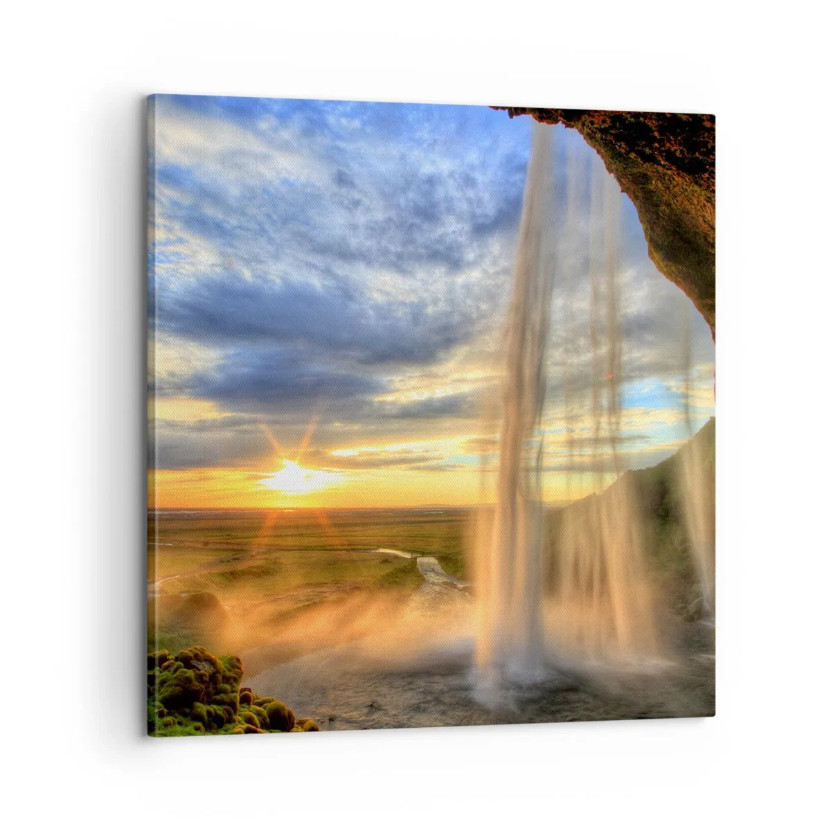 Quadro su tela - Stampe su Tela - Il mondo dietro una tenda di gocce - 60x60 cm