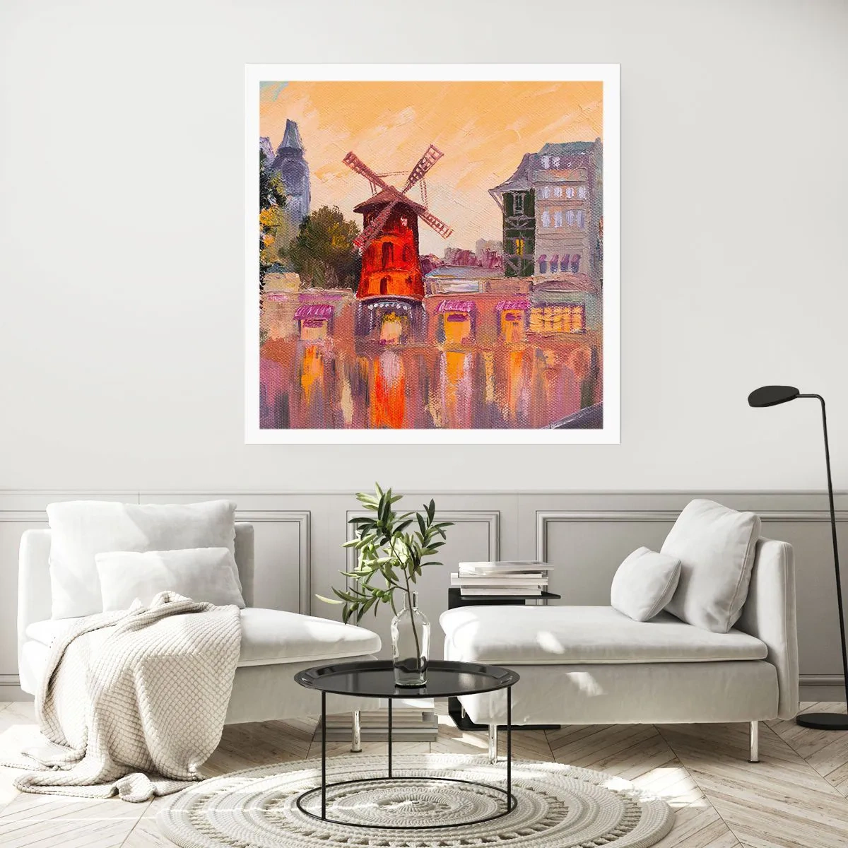Poster - Le icone di Parigi: il Moulin Rouge - 40x40 cm