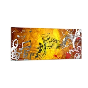Quadro su vetro - Che la musica scorra - 100x40 cm