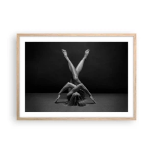 Poster in cornice rovere chiaro - Geometria del nudo - 70x50 cm
