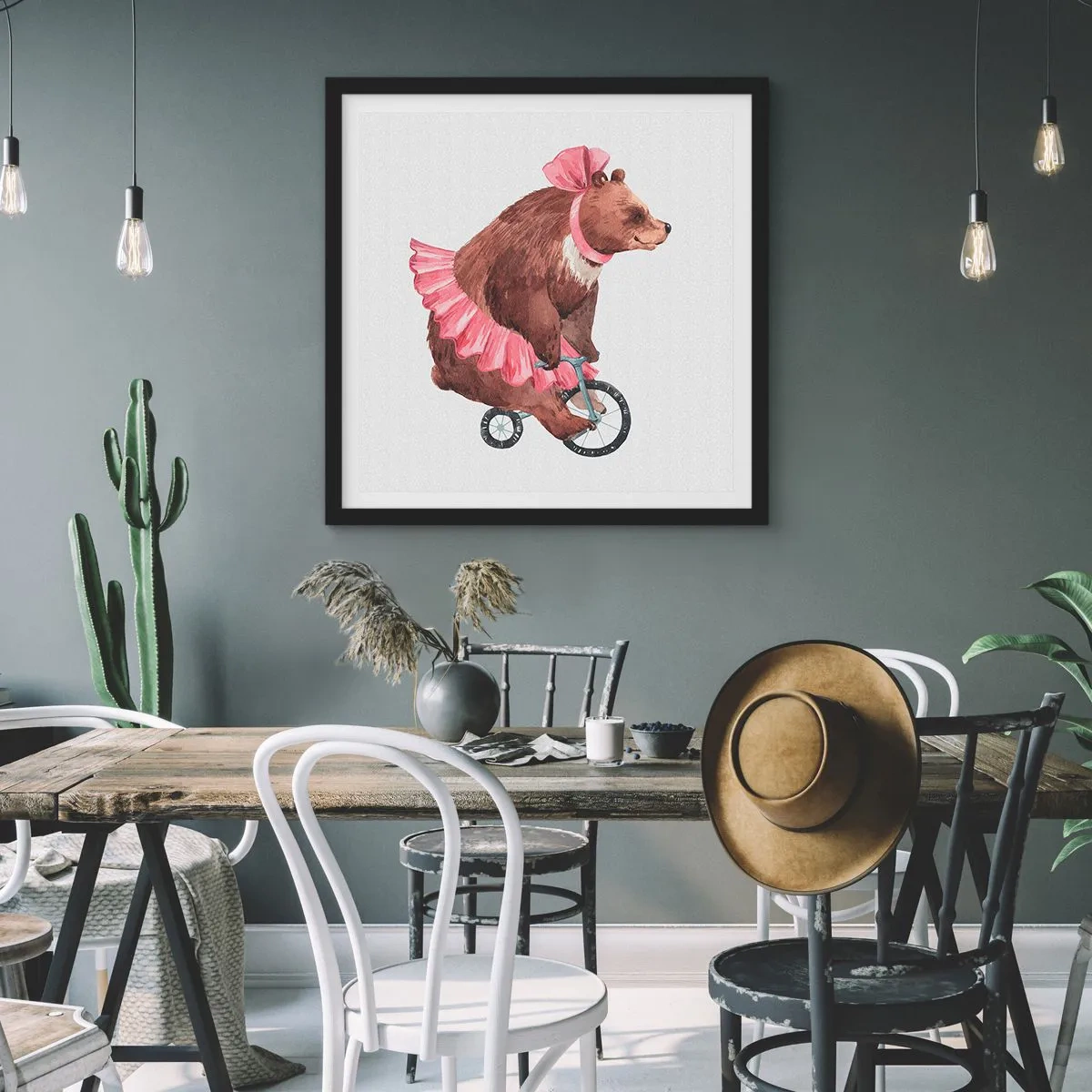 Poster in cornice nera - Evviva il circo! - 30x30 cm