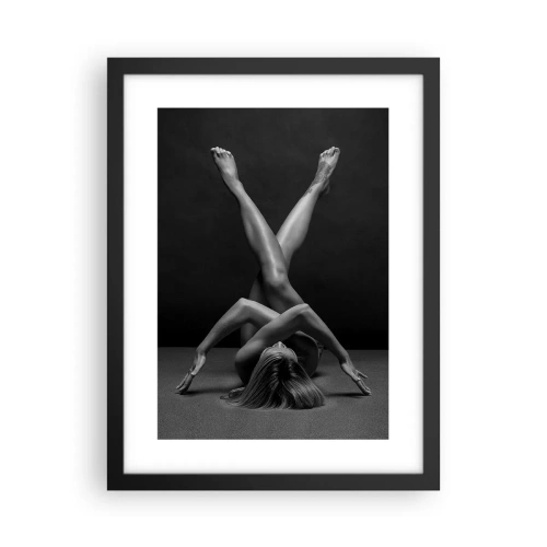 Poster in cornice nera - Geometria del nudo - 30x40 cm
