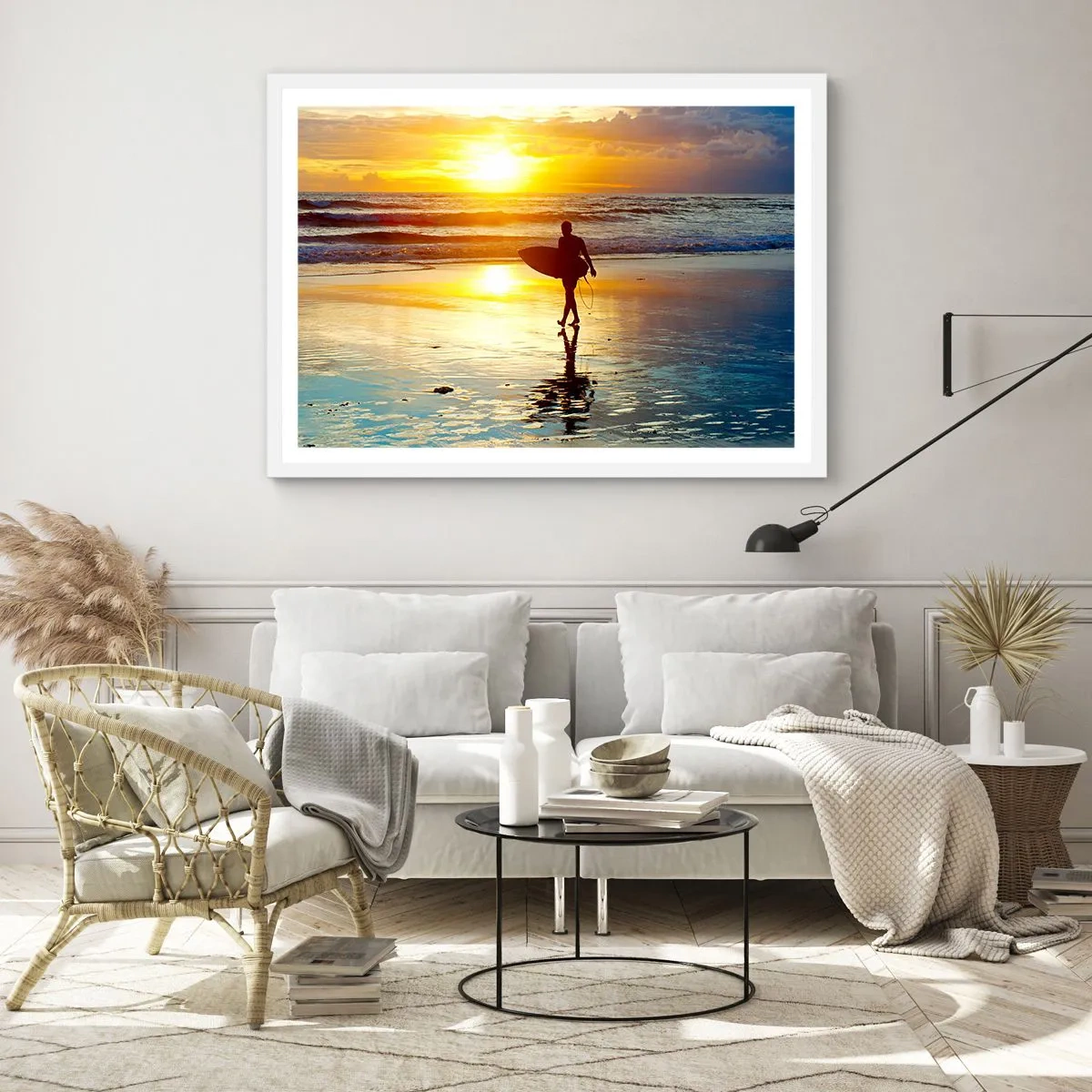 Poster in cornice bianca - Il ritorno del guerriero - 100x70 cm