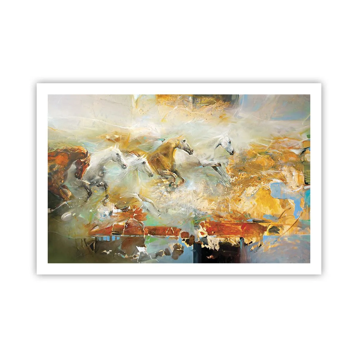 Poster - Al galoppo attraverso la luce - 91x61 cm