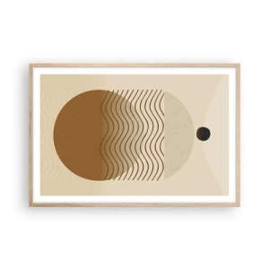 Poster in cornice rovere chiaro - Sull'origine delle figure geometriche - 91x61 cm