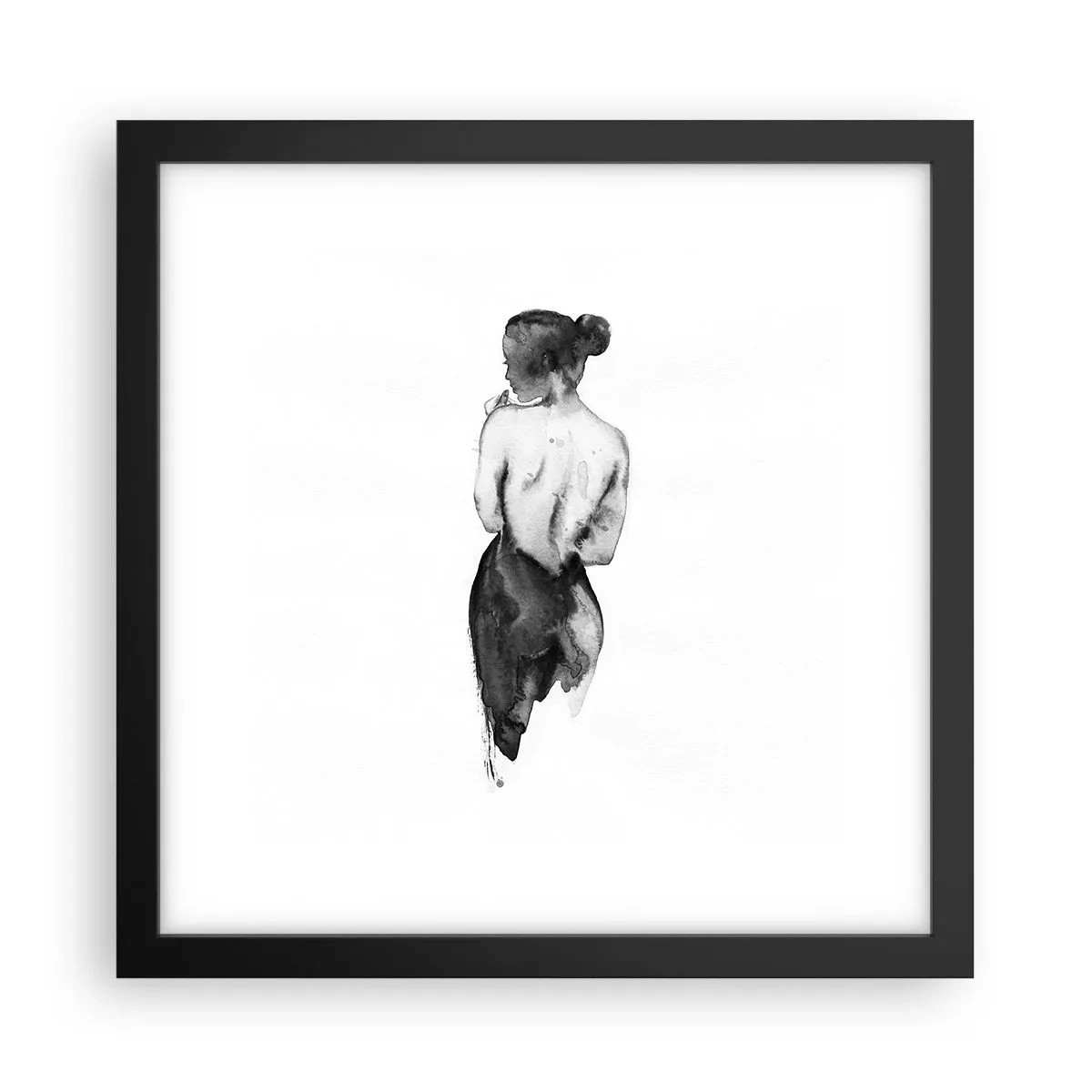 Poster in cornice nera - Accanto a lei il mondo scompare - 30x30 cm