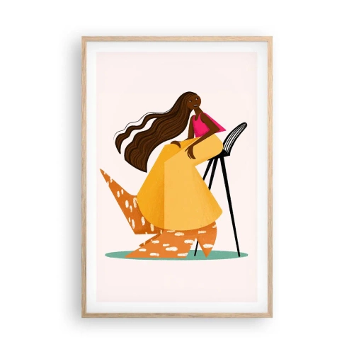 Poster in cornice rovere chiaro - Anche la moda è un gioco - 61x91 cm