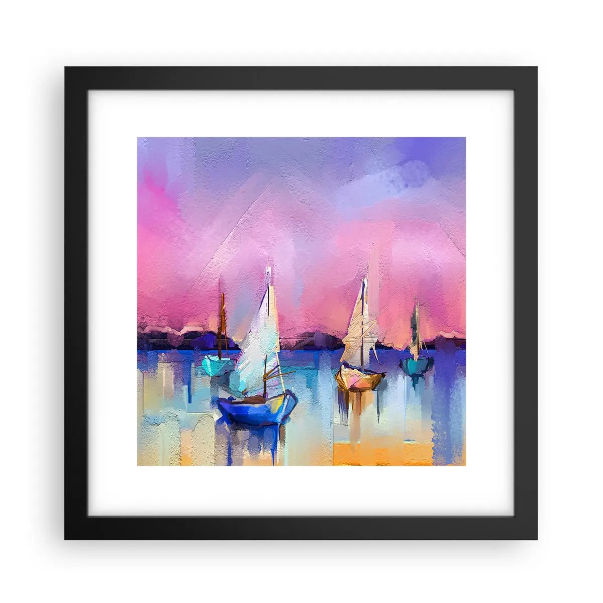 Poster in cornice nera - Direzione: mare aperto - 30x30 cm