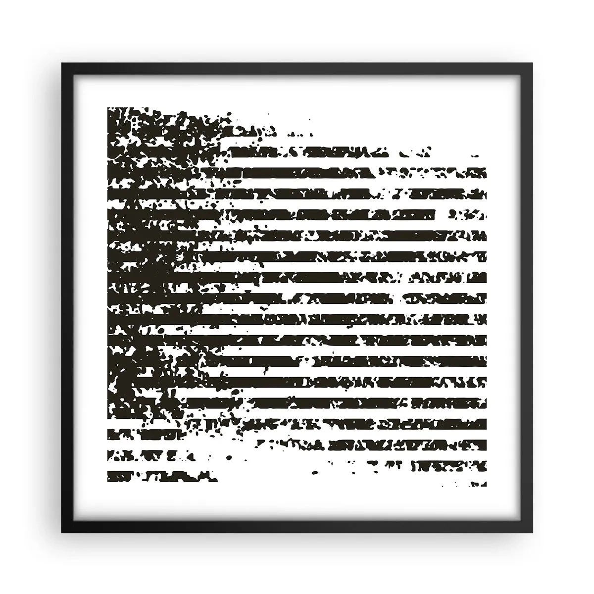 Poster in cornice nera - Ritmo e rumore - 50x50 cm