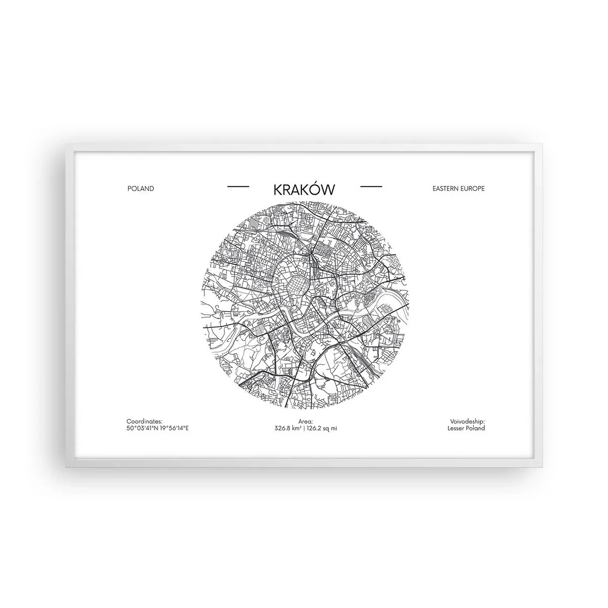 Poster in cornice bianca - Anatomia di Cracovia - 91x61 cm