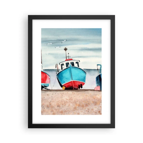 Poster in cornice nera - Pronte alla pesca - 30x40 cm