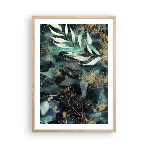 Poster in cornice rovere chiaro - Il giardino incantato - 50x70 cm