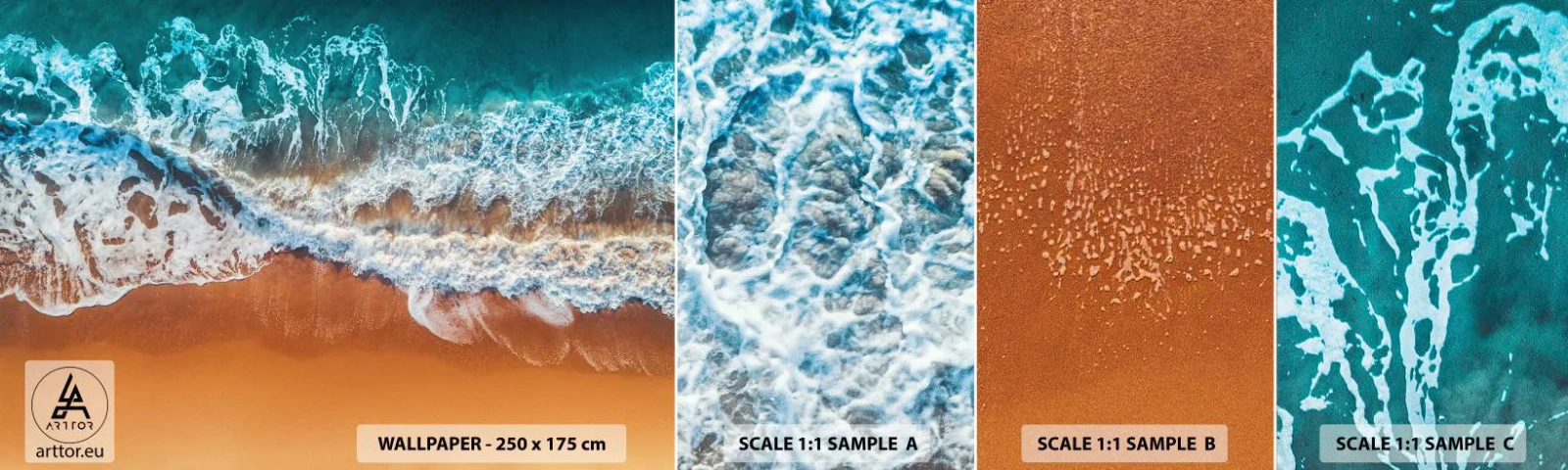 Campione Di Fotomurale Standard Eco - Sempre in coppia - Paesaggio, Mare, Spiaggia - 100x30 cm