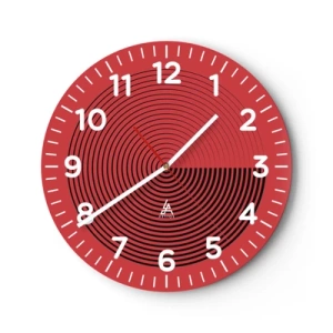 Orologio da parete - Orologio in Vetro - Movimento circolare - 30x30 cm