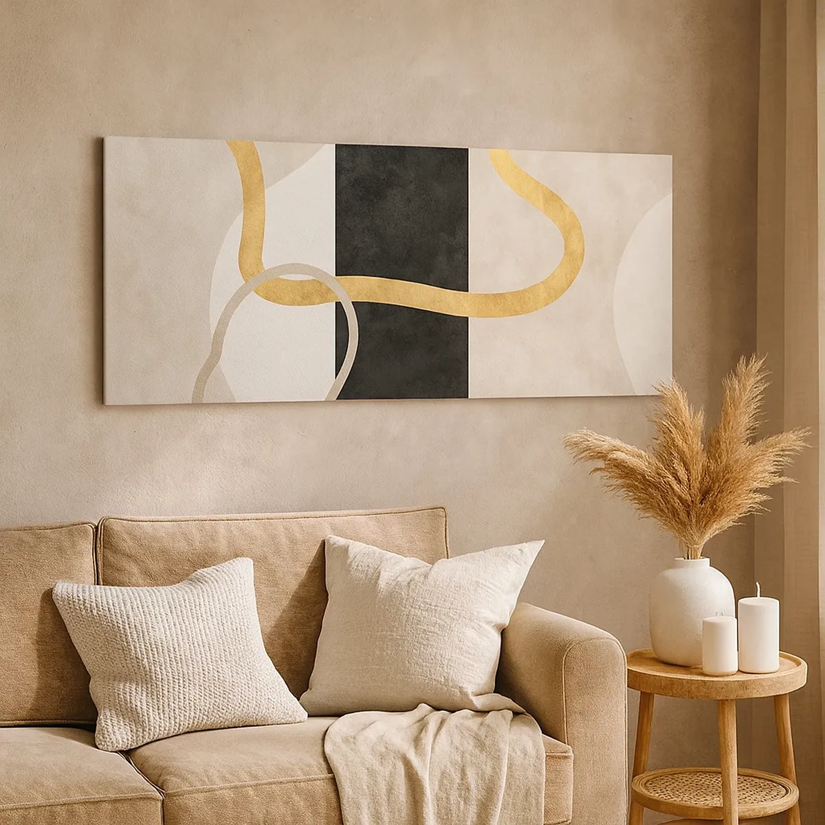 Quadro su tela - Stampe su Tela - Forme intrecciate - 30x30 cm