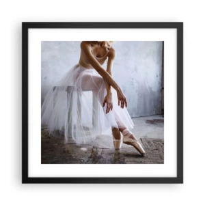 Poster in cornice nera - Prima che si accendano le luci del palco - 40x40 cm