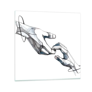 Quadro su vetro - Buon gesto - 70x70 cm