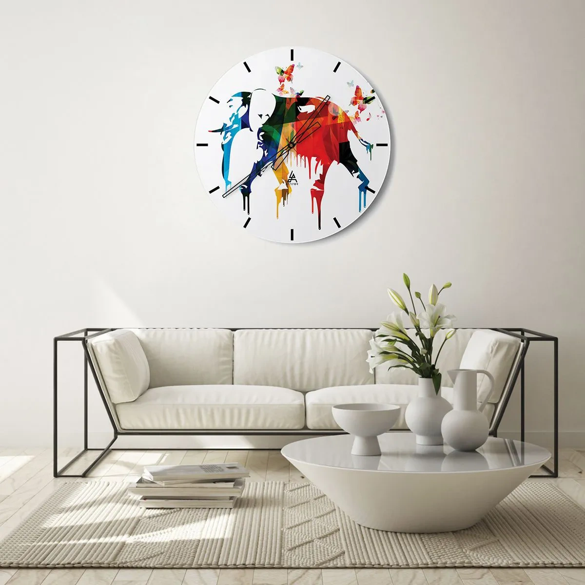 Orologio da parete - Orologio in Vetro - Ognuno può ballare - 40x40 cm