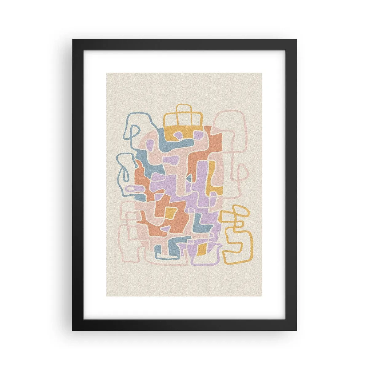 Poster in cornice nera - Labirinto: avventura gioiosa - 30x40 cm