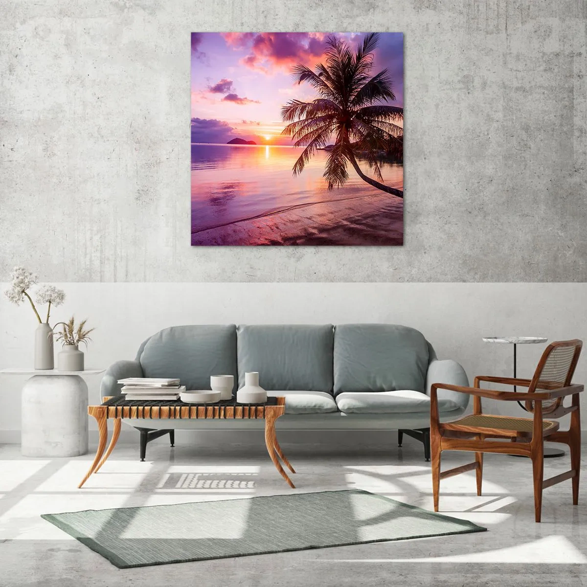 Quadro su vetro - Beatitudine a perdita d'occhio - 70x70 cm