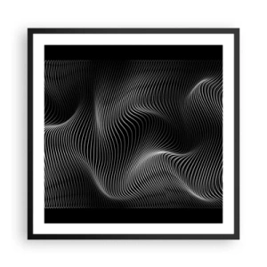 Poster in cornice nera - La danza della luce nello spazio - 60x60 cm