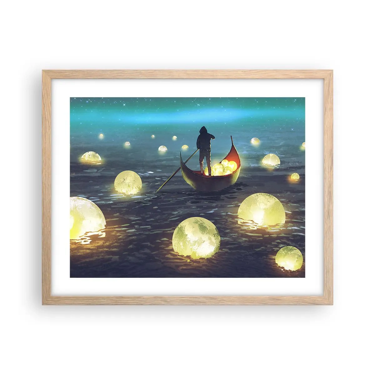 Poster in cornice rovere chiaro - Cose che neanche i filosofi hanno sognato - 50x40 cm