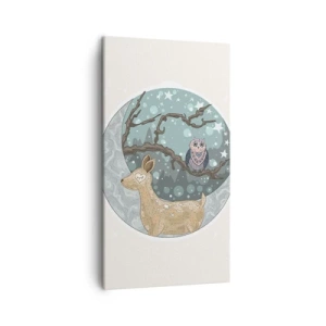 Quadro su tela - Stampe su Tela - Notte fiabesca nel bosco - 45x80 cm