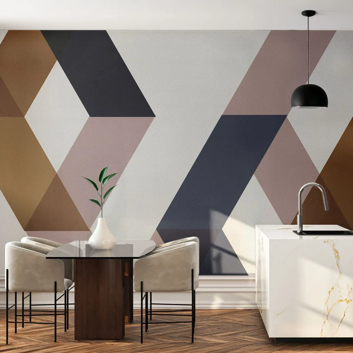 Fotomurali Premium Sand - Piani e angoli - Astrazione, Pezzo, Arte Moderna - 250x175 cm