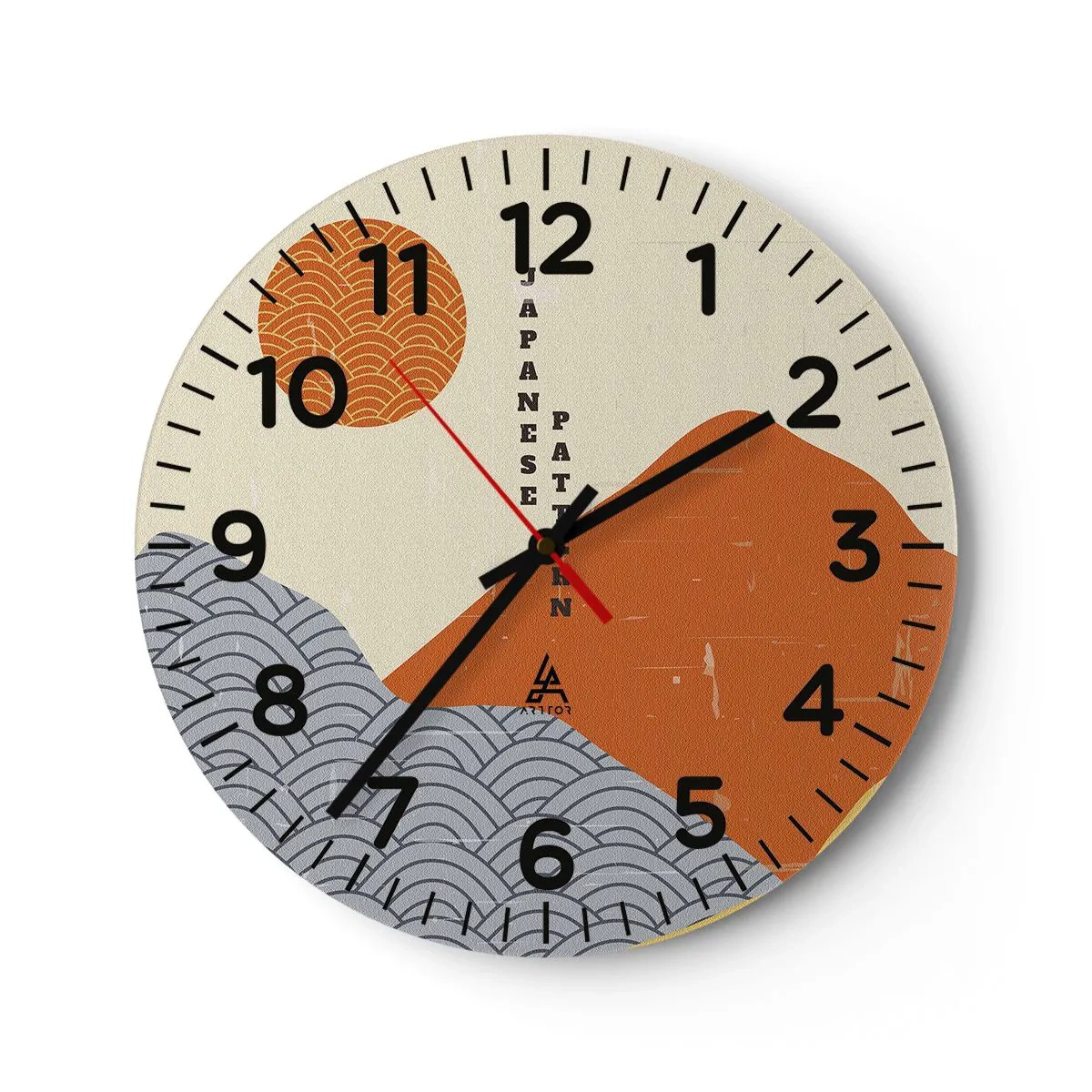 Orologio da parete - Orologio in Vetro - Spirito giapponese - 40x40 cm