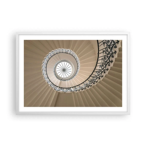 Poster in cornice bianca - Al centro della chiocciola - 70x50 cm