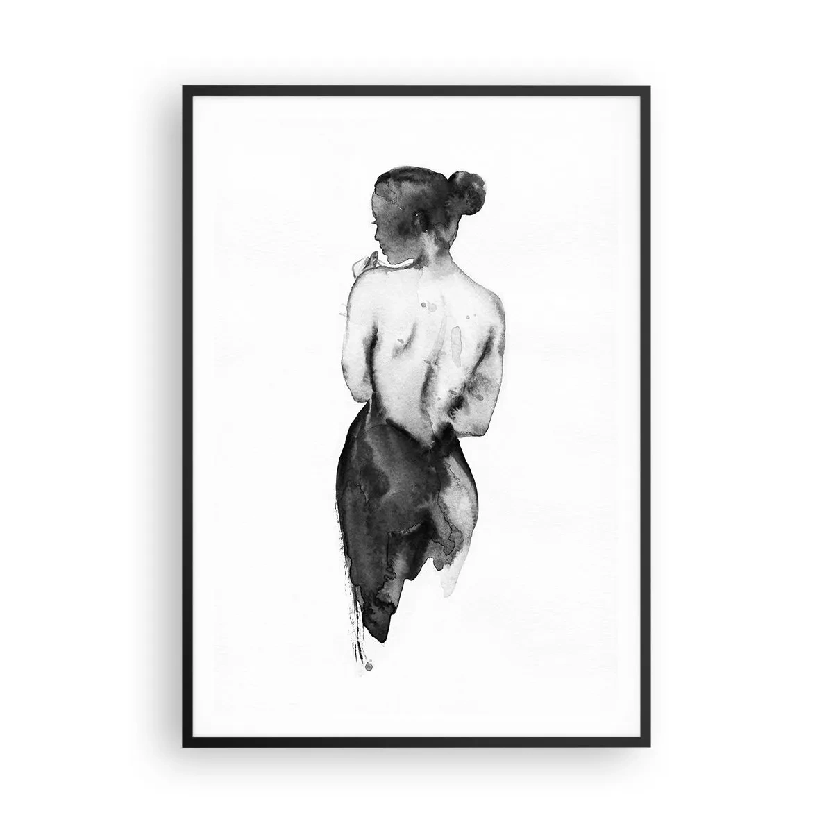 Poster in cornice nera - Accanto a lei il mondo scompare - 70x100 cm