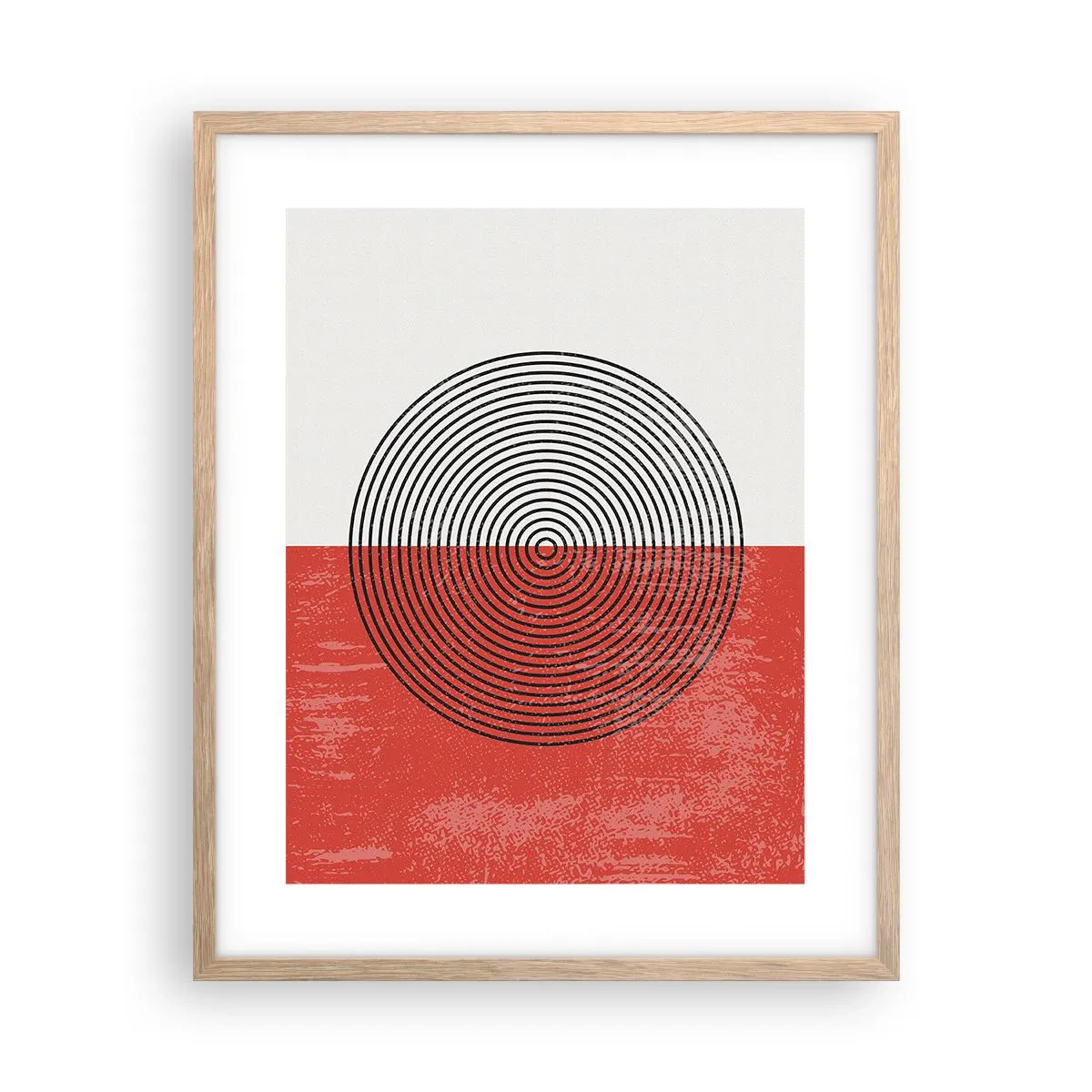 Poster in cornice rovere chiaro - Dritto al centro - 40x50 cm